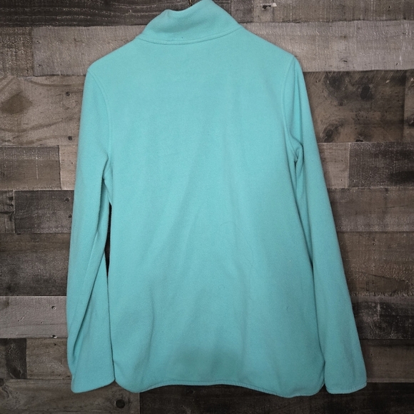 L.L.Bean Turquoise Feather Fleece Full Zip Jacket - Picture 4 of 6